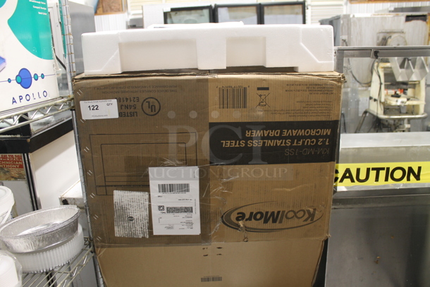 BRAND NEW SCRATCH AND DENT! 2023 KoolMore KM-MD-1SS Stainless Steel Commercial Countertop Drawer Style Microwave Oven. 120 Volts, 1 Phase. - Image 5 of 6