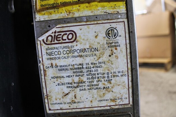 2018 Nieco JF63-2G Stainless Steel Commercial Countertop Natural Gas Powered BroilVection Conveyor Charbroiled Burger Grill. - Image 8 of 10