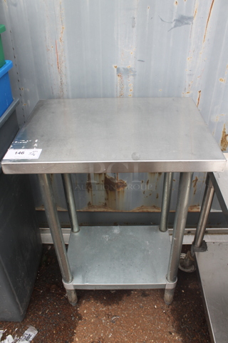 Stainless Steel Commercial Table w/ Under Shelf.