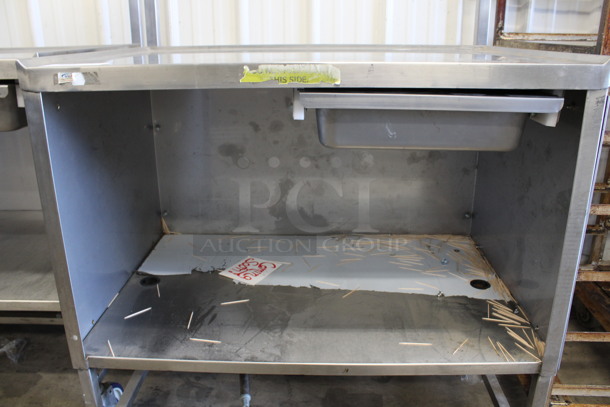 Winholt Stainless Steel Commercial Portable Table Work Station w/ Drawer and Under Shelf on Commercial Casters. 36x35x54 - Image 3 of 4