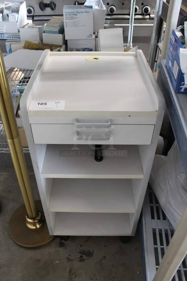 Gracious Living White and Clear Poly 3 Drawer Filing Unit. - Image 1 of 7