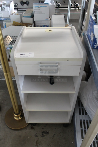 Gracious Living White and Clear Poly 3 Drawer Filing Unit.