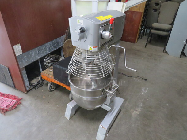 One Ingxin 30 Quart Floor Mixer With Bowl, Guard And Hook. Model# HLN-300. 110 Volt. 
