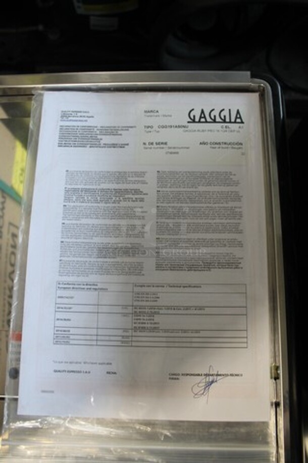 BRAND NEW SCRATCH AND DENT! 2022 Gaggia CGG191A50NU Stainless Steel Commercial Countertop Single Group Espresso Machine w/ Portafilter and Steam Wand. Tested and Working! - Image 5 of 11