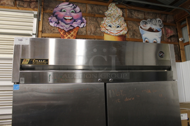 2013 True TG2R-2S Stainless Steel Commercial 2 Door Reach In Cooler w/ Poly Coated Racks on Commercial Casters. 115 Volts, 1 Phase. Tested and Working! - Image 2 of 6