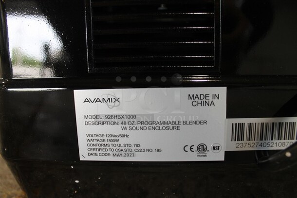 BRAND NEW IN BOX! AvaMix 928HBX1000 Metal Commercial Countertop Blender w/ Poly Pitcher and Cover. 120 Volts, 1 Phase. Tested and Working! - Image 6 of 8
