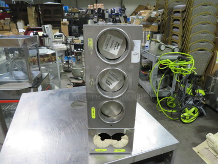 One Stainless Steel Cone/Cup Holder. 7X33X18
