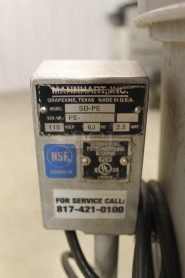 Mannhart SD-PE Salad/Vegetable Dryer On Commercial Casters. 115V. Tested and Working! - Image 5 of 5