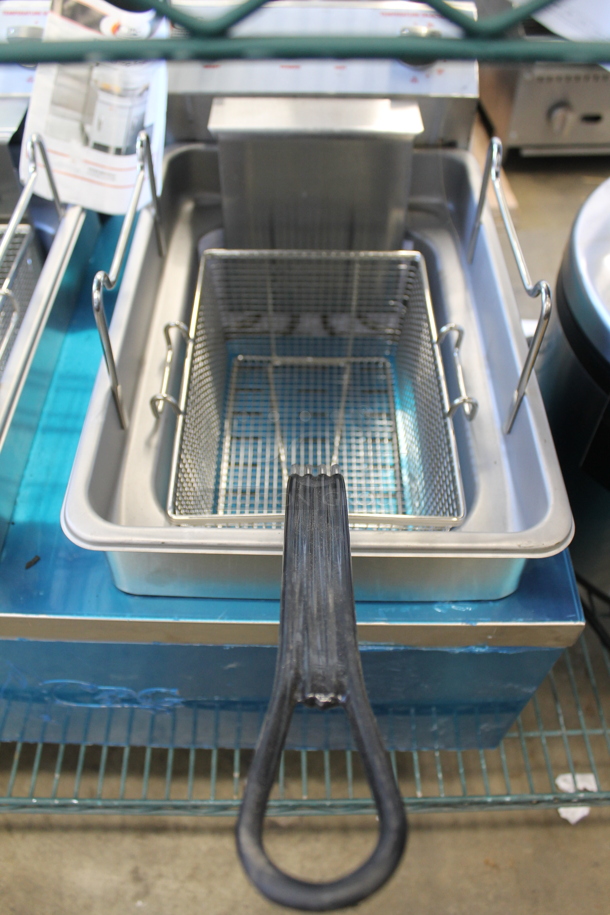 BRAND NEW SCRATCH AND DENT! Cooking Performance Group CPG DF-18-2 Stainless Steel Commercial Countertop Electric Powered 2 Bay Fryer w/ 2 Metal Fry Baskets. 208/240 Volts, 1 Phase. - Image 8 of 10