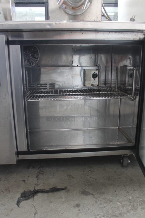 Turbo Air TUR-60SD Stainless Steel Commercial Undercounter Cooler on Commercial Casters. 115 Volts, 1 Phase. Tested and Powers On But Does Not Get Cold - Image 4 of 6