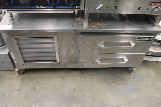 Leader Commercial Stainless Steel 2-Drawer Chef Base on Commercial Casters. Cannot Test Due To Plug Style - Image 1 of 4