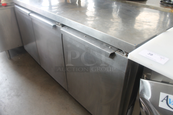 Continental SW72 Stainless Steel Commercial 3 Door Undercounter Cooler on Commercial Casters. 115 Volts, 1 Phase. Tested and Powers On But Does Not Get Cold - Image 3 of 8