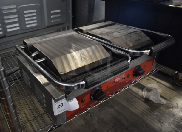 Avantco 177P85S Stainless Steel Commercial Countertop Double Panini Press. 120 Volts, 1 Phase. Tested and Working! - Image 5 of 8