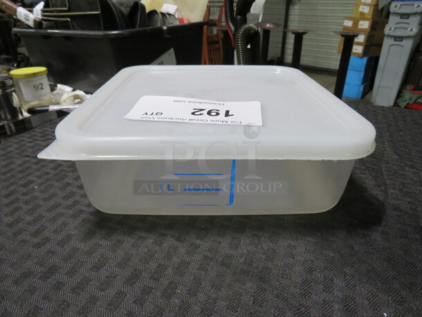 One 2 Quart Food Storage Container With lid.