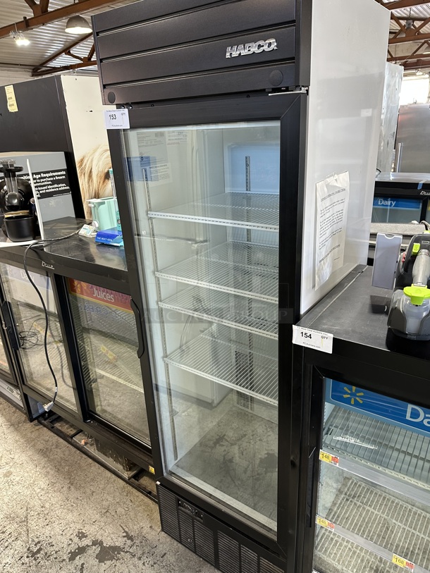 2019 Habco SE18 Metal Commercial Single Door Reach In Cooler Merchandiser w/ Poly Coated Racks. 115 Volts, 1 Phase. Tested and Working! - Image 2 of 7