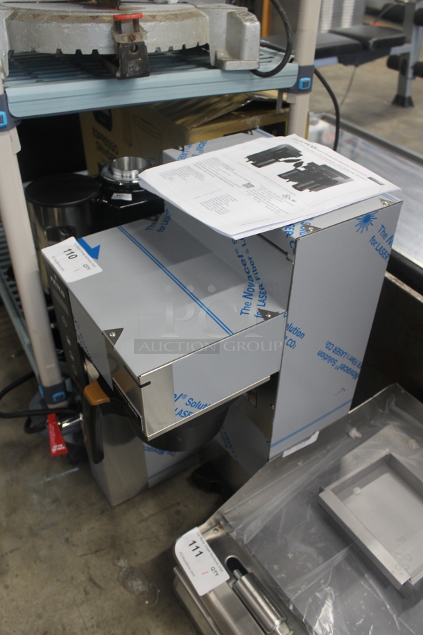 BRAND NEW! Fetco CBS-1231 Stainless Steel Commercial Countertop Coffee Machine w/ Hot Water Dispenser and Poly Brew Basket. 120 Volts, 1 Phase. Stock Picture Used as Gallery Picture. Tested and Working! - Image 2 of 9