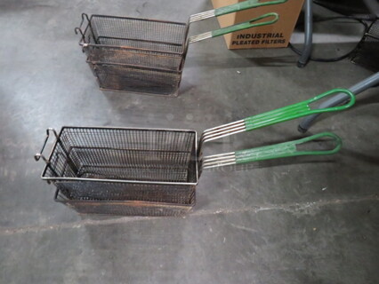 Green Handle Deep Fry Basket. 2XBID