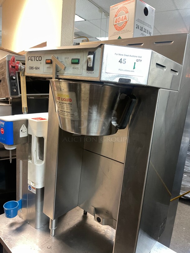 Working! Fetco CBS-61H High Volume Thermal Commercial Coffee Maker - Automatic, 27 gal/hr, 120/208-240v 1  Phase  NSF Tested and Working! - Image 1 of 8