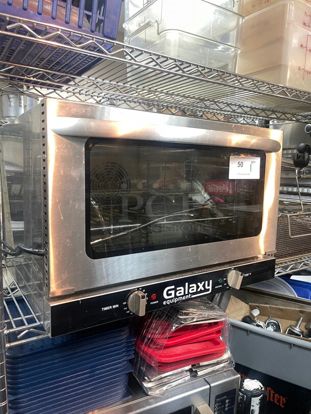 Clean! Galaxy COE3H Half Size 1600 Watt Commercial Countertop Convection Oven NSF - 120V Tested and Working! - Image 3 of 10