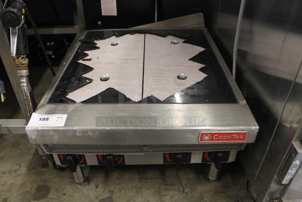 2020 CookTek MC17004-200 Stainless Steel Commercial Countertop Electric Powered 4 Burner Range. 208 Volts. See Pictures For Damaged Rangetop. - Image 1 of 7