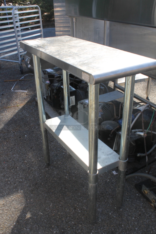 Commercial Stainless Steel Work Table With Undershelf on Galvanized Legs. - Image 3 of 4