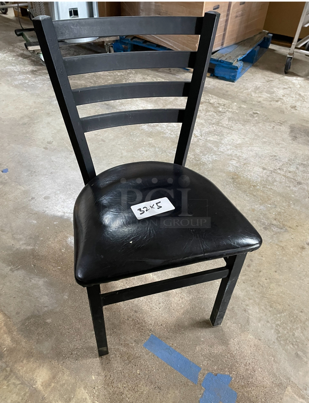 Metal Chairs w Vinyl Cushion