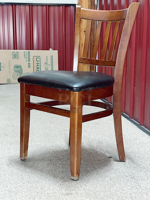 HIGH QUALITY! Restaurant Chairs, Solid Wood With Padded Seats. 3x Your Bid - Image 4 of 8