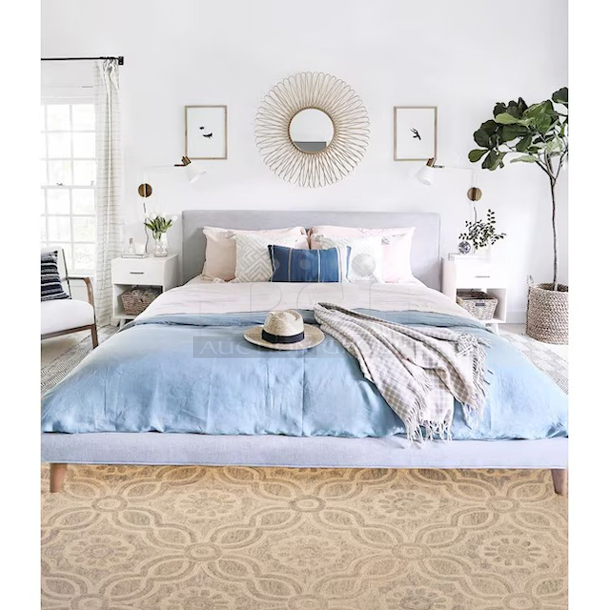 OUTSTANDING!! allen + roth Candler 8 (ft) X 10 (ft) Wool Multicolor/Normal Indoor Damask Area Rug - Model # JJ-RO-17-C-00362-D - Image 2 of 7