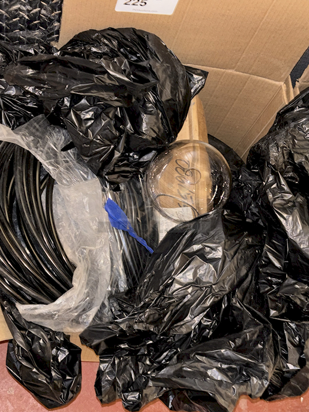 HUGE LOT Of High Quality Glass Light Fixtures & Power Cords Hosing & More  - Image 2 of 2
