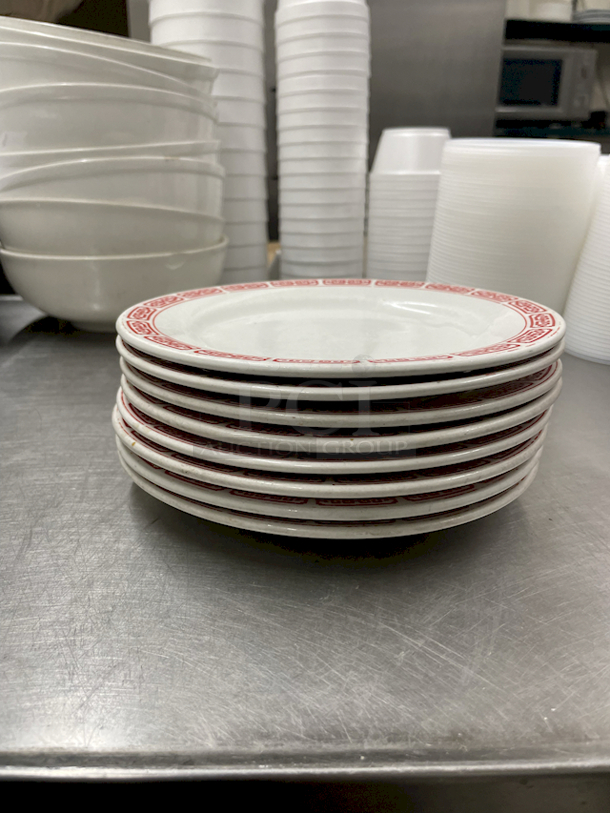 8-1/4 Round China Plates. 8x Your Bid - Image 2 of 2