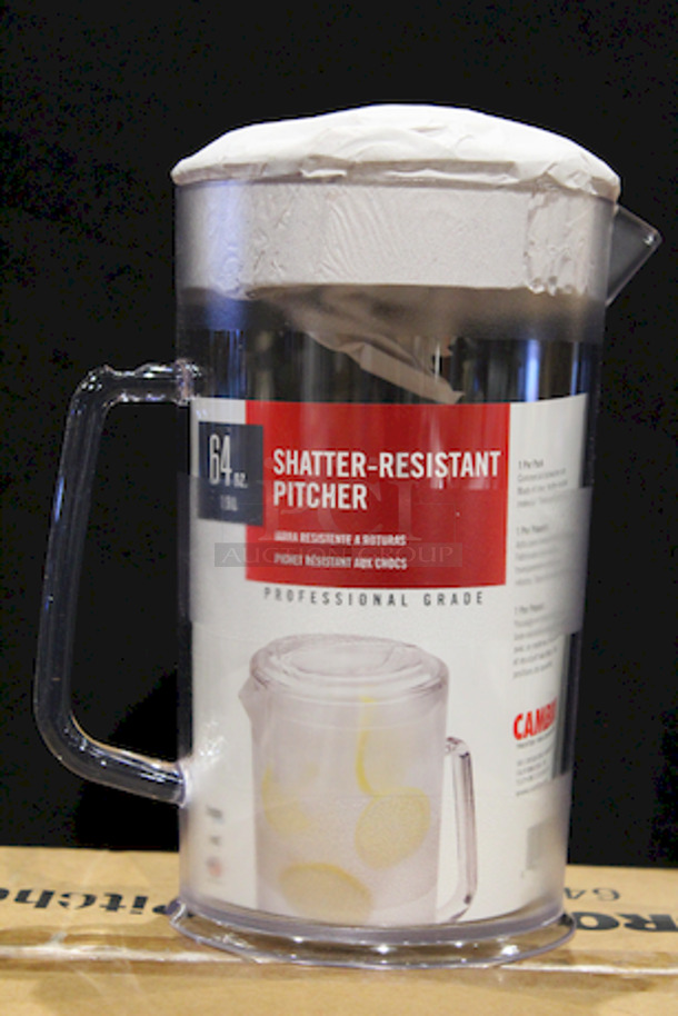 NEW, NEVER USED! Lot of 6 Cambro PC64CW 64 oz. Customizable Covered Plastic Pitchers.
6x Your Bid - Image 2 of 3