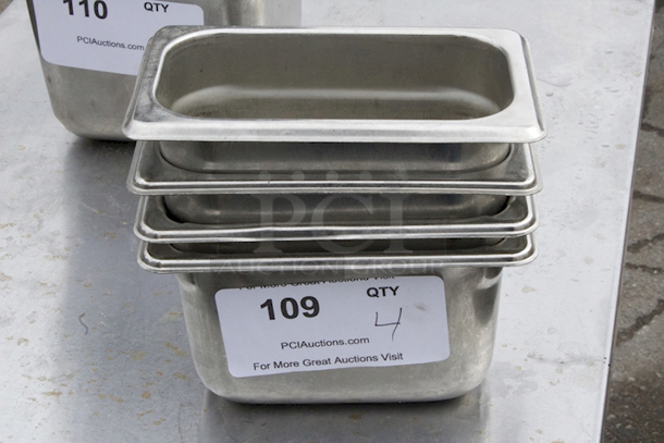 Stainless Steel 1/9 Pans. 4x Your Bid