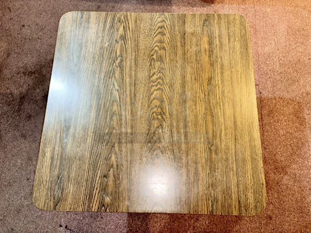 AMAZING! 30" Square Wood Tabletop With Base. 30x30x29 - Image 2 of 3