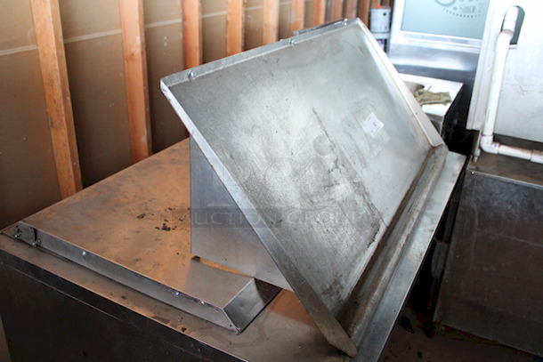 HEAVY DUTY!  42" Wall Mounted Slanted Rack Shelf, Stainless Steel. Hold Up To (2) Racks racks up to 21"W x 19 7/8"D. 42x22-1/2x12 - Image 2 of 4