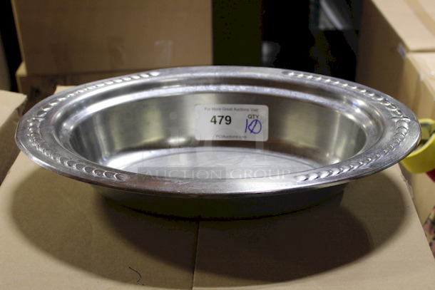 SPECTACULAR!! Stainless Steel Oval Buffet Line Inserts. 19x12x3-1/2. 10x Your Bid