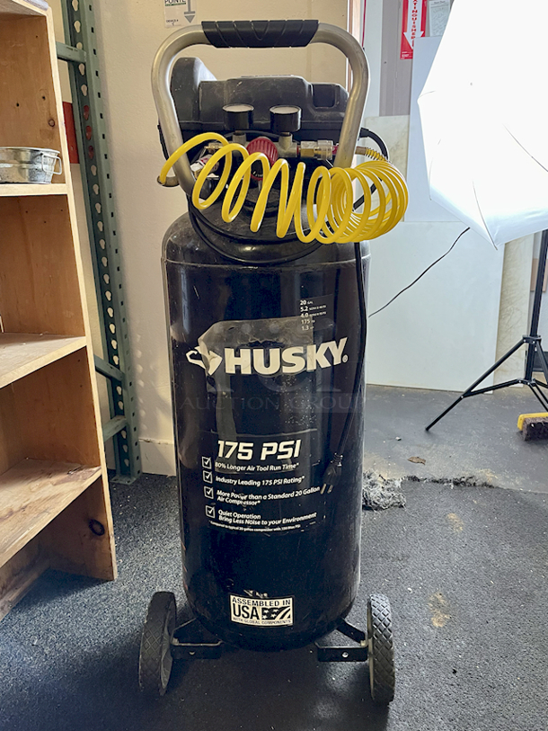 OUTSTANDING! Husky 20 Gal. 175 PSI Portable Electric Air Compressor. 120V/15.0A/60H2/1PH - Image 7 of 10