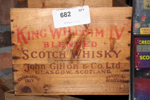 NICE! John Gillon & Co. Ltd. "King William IV Blended Scotch Whisky" Box.