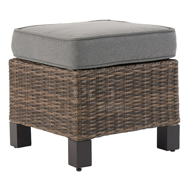 IN THE BOX! Better Homes & Gardens Brookbury 5-Piece Patio Wicker Sectional Set. Includes: (2) cushioned sofas, (2) cushioned ottomans, and (1) conversation/dining table  - Image 11 of 12