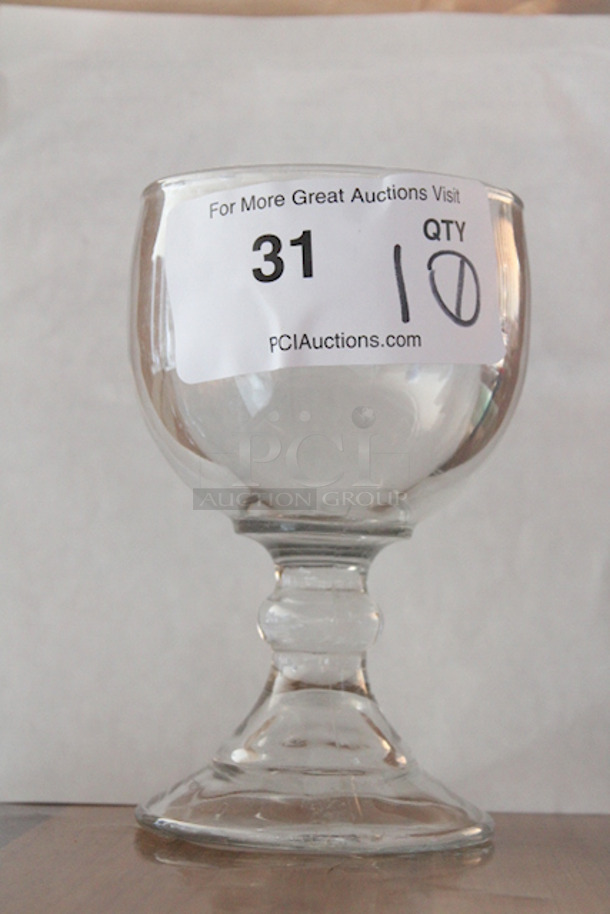 LIKE NEW! Schooner Glasses, Perfect For: Seafood Cocktail, Beer, Margaritas, Michelada, Fish Bowl, Variable Use Glass, Very Thick Glass. 10x Your Bid - Image 1 of 5
