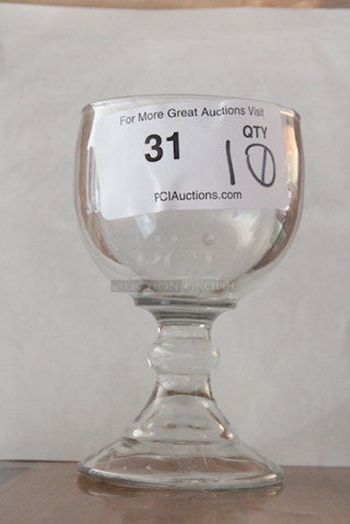 LIKE NEW! Schooner Glasses, Perfect For: Seafood Cocktail, Beer, Margaritas, Michelada, Fish Bowl, Variable Use Glass, Very Thick Glass. 10x Your Bid