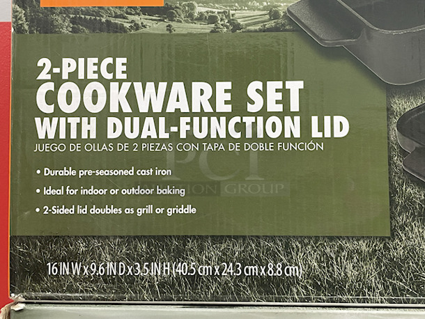 READY FOR THE COOKOUT!! (2) Ozark Trail 2-pc Pre-Seasoned Cookware Set With Dual-Function Lids; (4) Expert Grill Thermometer Replacement Probes; (2) Expert Gril Meat Thermometers; (1) Camp Chef Two Burner Cary Bag; (12) Expert Grill 4-pk Food Baskets.  - Image 6 of 11