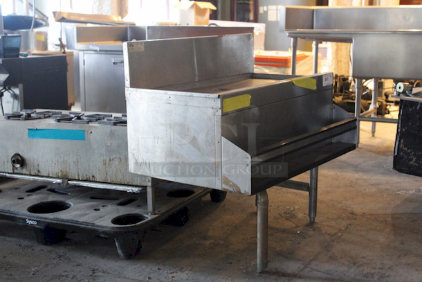 SUPERB! Glastender DBA-36 Underbar Drainboard With Speed Rail, Freestanding - 36"W x 19"Dx37".
Originally Connected to #626, No Left Side Legs. - Image 3 of 4