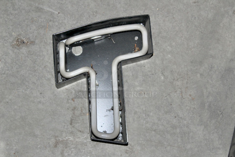 NEON Black Letter "T" 8-1/2x3x11