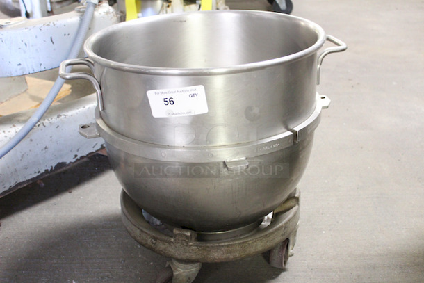 Stainless Steel 60qt Hobart VMLH-60 Bowl and 60qt Truck. 