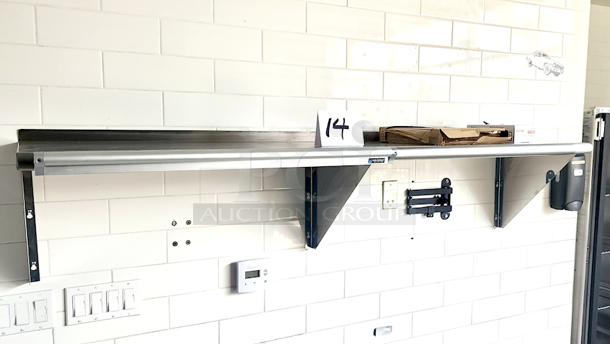 AWESOME!! 6ft Stainless Steel Wall Shelf With Brackets. 72x12
*Located In Bakersfield, CA.*
*In-Person Pick-up & Shipping Available*
 - Image 1 of 1