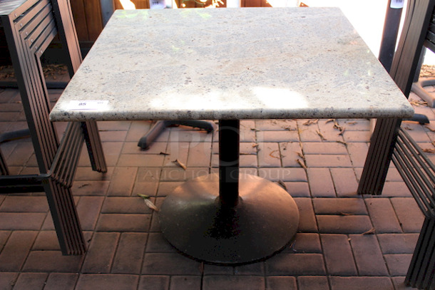 NICE! 36x36 Granite Top Table On Heavy Duty Base, Standard Height. 
36x36x29