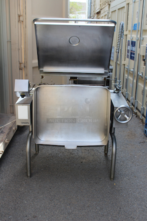 LIKE NEW! Groen Approximately 40 Gallon Tilting Braising Pan With Faucet & Hardware, Natural Gas 48x36x40 - Image 7 of 11