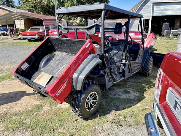 Club Cadet Model#: 37AY8CMD710 Challenger 750 Crew UTV With Attached Plow!! TESTED! RUNS GREAT!! 4x4 - 1200lbs Tow Capacity - 735cc Engine - Hard-Top Roof - Quick-Release Windshield - Front-Mount Winch - Digital Dash Display - Bumper Guard - Large Profile 26" Off-Road Tires - Dump Bed
 - Image 4 of 12