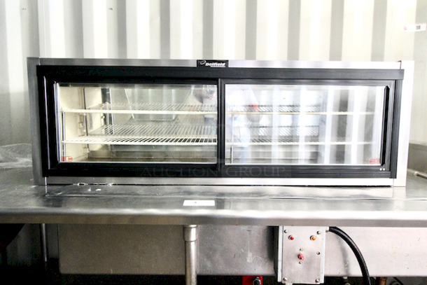 BEAUTIFUL! Delfield 60" Sliding 2 Door Reach In With Mirror Back. 60x22-5/8x20-1/8 - Image 2 of 2