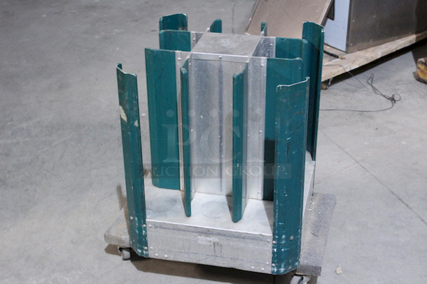 AWESOME! Stainless Steel Rubber Coated Plate/Bowl Caddy. 22-1/2x23x36 - Image 3 of 5